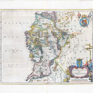 1654 CONNACHTIA VULGO CONNAUGHTY Map Connaught Ireland Blaeu (BS2-12/13)