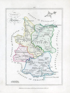 1776 IRELAND - Rare engraved antique map of TYRONE by Bernard Scale (BS2/8)