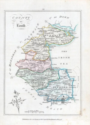 1776 IRELAND - Rare engraved antique map of LOUTH by Bernard Scale (BS2/27)