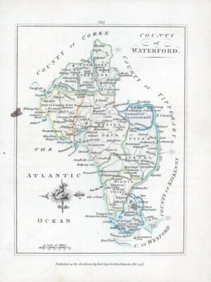 1776 IRELAND - Rare engraved antique map of WATERFORD by Bernard Scale (BS2/2)