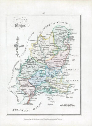 1776 IRELAND - Rare engraved antique map of WEXFORD by Bernard Scale (BS2/21)