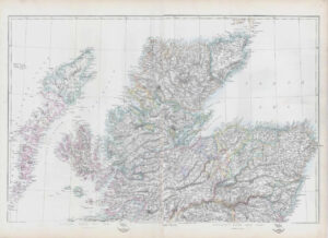 1863 Map SCOTLAND (North East Sheet) MORAY NAIRN ABERDEEN Edward Weller (DA37)