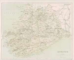 1868 - Original Colour Antique Map of MUNSTER in Ireland (FC1)
