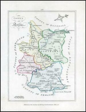 1776 IRELAND - Rare engraved antique map of TYRONE by Bernard Scale (BS2/8)