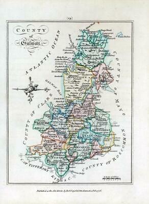 1776 IRELAND - Rare engraved antique map of GALWAY by Bernard Scale (BS2/14)