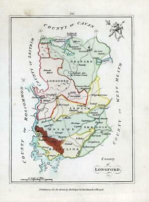 1776 IRELAND - Rare engraved antique map of LONGFORD by Bernard Scale (BS2/19)