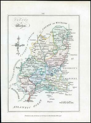 1776 IRELAND - Rare engraved antique map of WEXFORD by Bernard Scale (BS2/21)