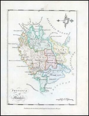 1776 IRELAND - Rare engraved antique map of MUNSTER by Bernard Scale (BS2/4)