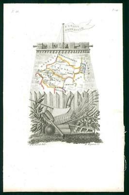 1823 Original Antique Map - IRELAND  TYRONE FERMANAGH by Perrot (43)