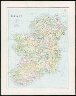 1903 Original Antique Colour Map - IRELAND NORTH & SOUTH (11)