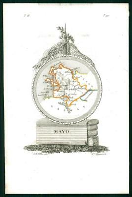 1823 Original Antique Map - IRELAND MAYO by Perrot (46)