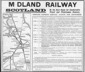 1906 Antique Print Advertisements - Midland Railway Scotland  Map Route  (4)