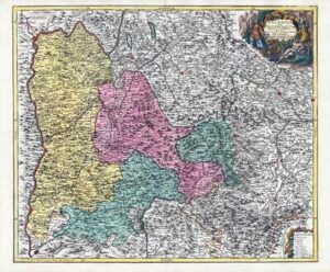 1750 South Eastern FRANCE Large Map DAUPHINE SIVE DEPLHINATUS Lotter (HM19)