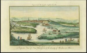 1771 Scotland Large Perspective View of New Aberdeen or Mair (bt14)
