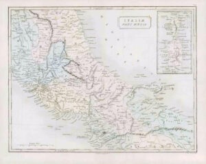 1864 - Original Antique Map ANCIENT ITALY with SARDINIA & CORSICA (23)