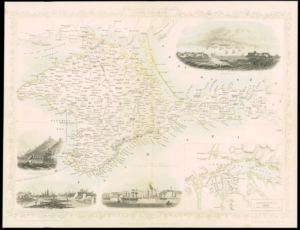 1851 - Illustrated Original Antique Map of "THE CRIMEA" Turkey by Tallis (DW77)