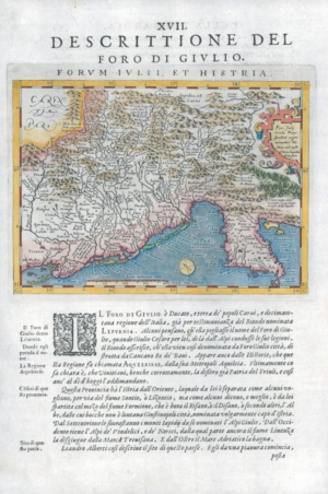 1597/8 Antique Map FORO DR GIULIO North East Italy Slovenia  by Magini (G57)