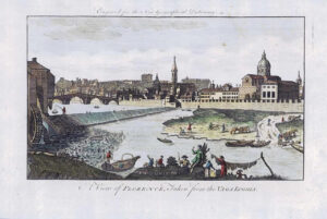 1759 Original Antique Print - ITALY View of FLORENCE from VAGA LOGGIA (18)