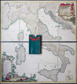 1799 ITALIA SOVRANTA E REPUBLICHE D'ITALIA FOLDING ITALY MAP Heymann (FM166...