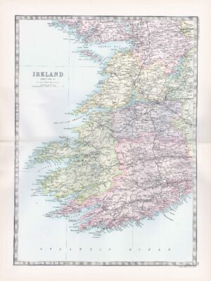 1912 Antique Map IRELAND MAPS Aran Islands Dingle Bay (BWM4-25)