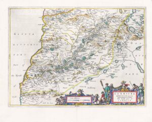 1654 CARRICTA MERIDIONALIS South part of CARRICK Scotland Map by BLAEU (SB2-3/4)