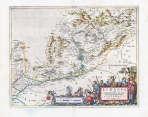 1654 LIDALIA vel LIDISDALIA REGIO LIDISDAIL Liddisdale Scotland Map by BLAEU