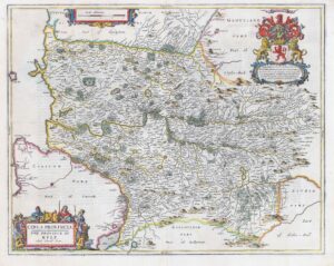 1654 COILA PROVINCIA The Province of KYLE IN Scotland rare Map by BLAEU