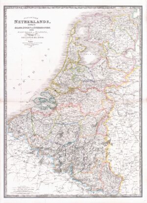 1839 Antique MAP OF NETHERLANDS GRAND DUCHY LUXEMBOURG by WYLD (WM5)