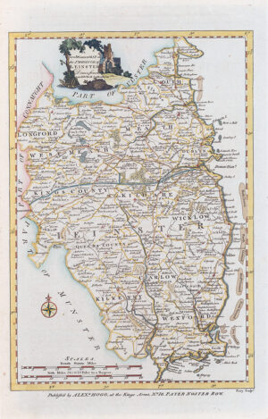 c1786 A NEW & CORRECT MAP OF THE PROVINCE OF LEINSTER Ireland (LM30)
