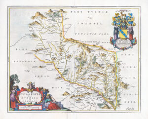 1654 EUIA ET ESCIA SCOTIS EUSDALL ESKDALE Dumfriesshire Scotland Map BLAEU