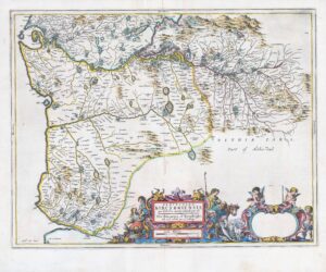 1654 PRAEFECTURA KIRCUBRIENSIS Kirkcubrighshire Galloway Scotland Map BLAEU