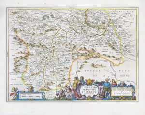 1654 GLOTTIANA PRAEFECTURA SUPERIOR Upper Clydesdale Scotland Map BLAEU