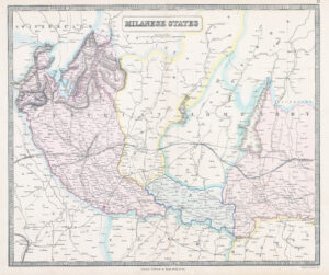 1851 ITALY MILANESE States LARGE MAP (GPM16)