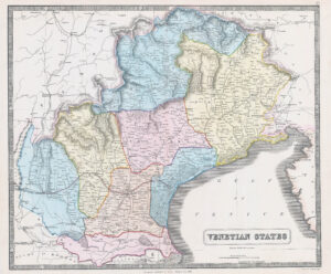 1851 ITALY Venetian States Udine Padova Trevionano LARGE MAP (GPM19)