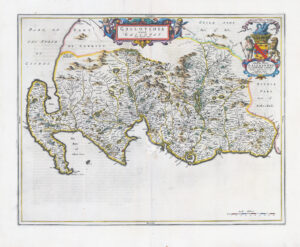 1654 GALLOVIDIAE vernacule GALLOWAY region of Scotland Map by BLAEU