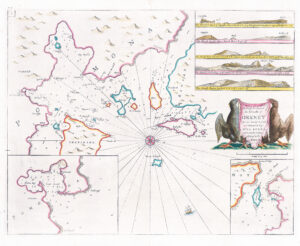 1760 THE CHEIFE HARBOURS OF THE ISLANDS OF ORKNEY Scotland Greenville Collins