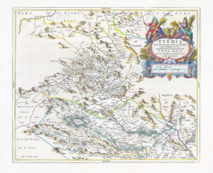 1654 TUEDIA TWEE-DAIL Etterik-Forrest SELKIRK Southeast Scotland Map BLAEU