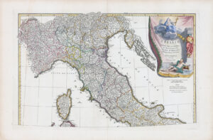1743 L'ITALIE PUBILEE SOUS LES AUSPICES Large Scale 2 Sheet Map ITALY by D'ANVILLE