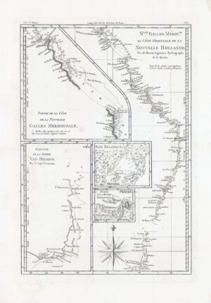 1787 Antique Map East Coast AUSTRALIA Nouvelle Hollande Cook Furneaux