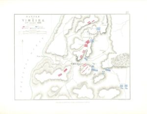 1852 Antique Map BATTLE of VIMEIRA 21st August 1808 Battle Plans Portugal (AM51)