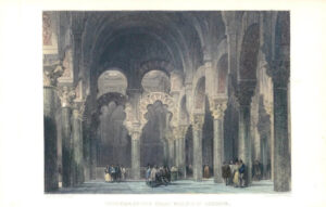 1829 Print SPAIN Andalucia - View INTERIOR GREAT MOSQUE AT CORDOVA Córdoba (TS5)