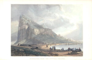 1829 Print SPAIN Andalucia - View of GIBRALTAR FROM THE NEUTRAL-GROUND (TS21)