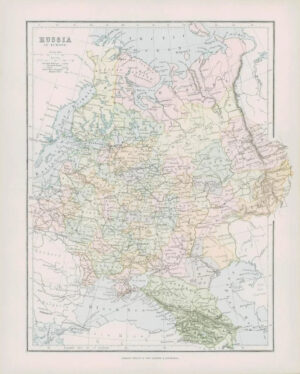1903 Original Antique Colour Map - RUSSIA POLAND BAKU Arctic Ocean  (22)