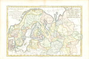 1780 Antique Map NORD DE L'EUROPE Norway Sweden Denmark Russia Bonne (BMii/14)