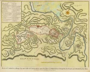c1750 SPAIN "PLAN Of CARDONA" Barcelona Castle River Cardoner MILITARY MAP