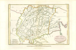 1817 Original Antique MAP  "ARCADIA" Ancient GREECE Anacharsis (12)