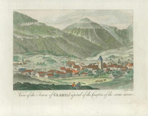 1778 VIEW TOWN GLARIS GLARUS CAPITAL CANTON OF THE SAME NAME Switzerland (MG17)