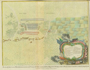 c1750 BELGIUM "BATTLE OF WYNENDALE" Flanders Military France ANTIQUE MAP
