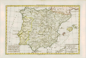 1780 - Original Antique Map ESPAGNE PORTUGAL SPAIN Minorca  by Bonne (46)