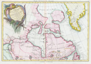 1776 Large Antique Map HUDSON BAY CANADA GREENLAND BAFFIN'S WINNEPEG BONNE (BLM)